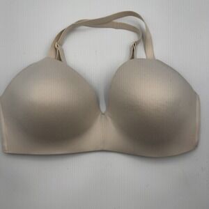 Tommy John Second Skin Lightly Lined Wireless Bra 36DD Beige Nude